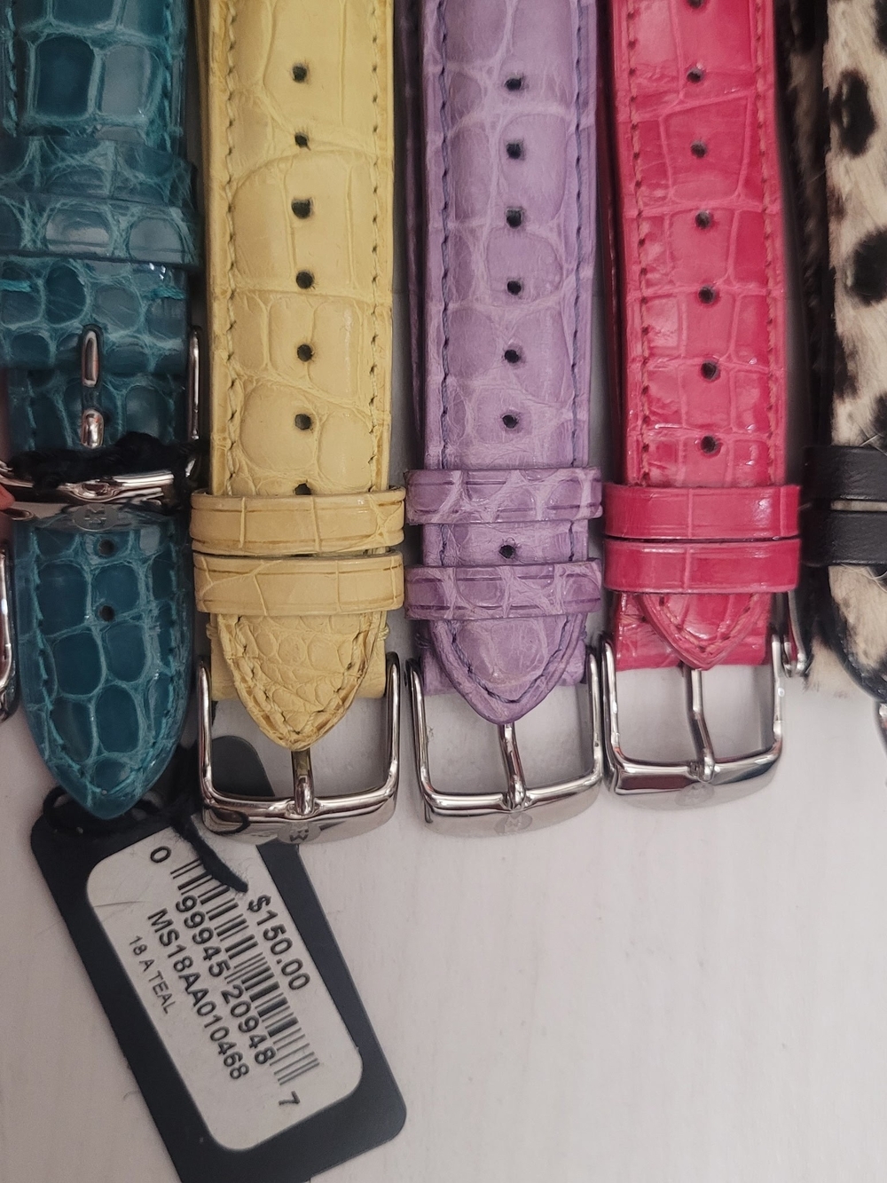 Michele Diamond Bezel Watch with Interchangeable Colorful Straps - Picture 5 of 7